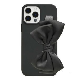 WHIMVOY | Black Phone Case Bow Hand strap Feminine | Apple iPhone 14 Pro Max